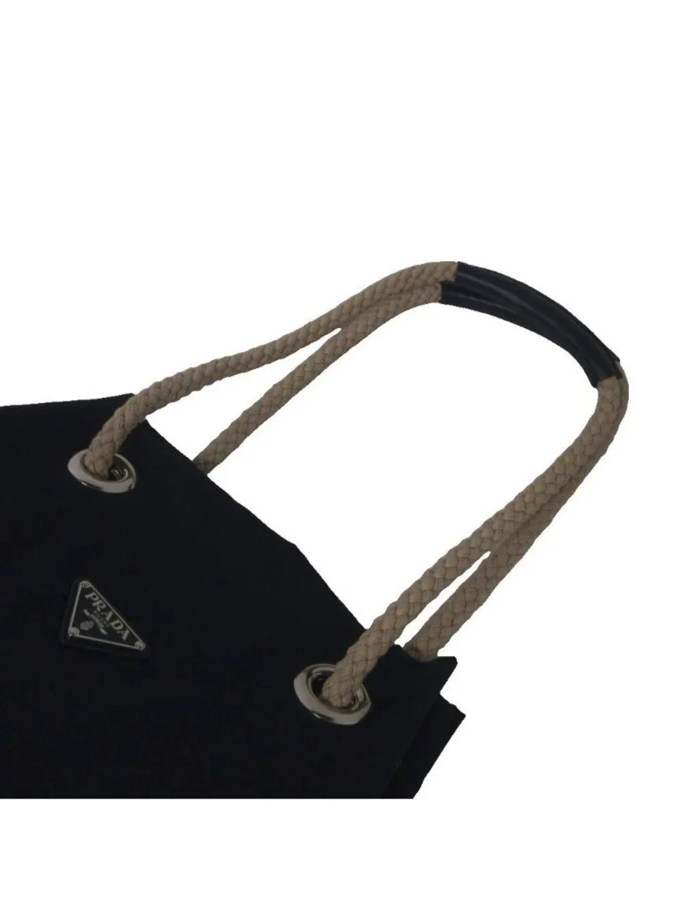 Prada Mariner Small Re-Nylon Bucket Bag Triangular Plate Paneled Design Rope